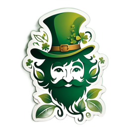 stickers leprechaun SVG PNG design with clean design elements