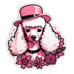 flower hat sticker SVG PNG design with clean design elements, white and pink floral elements
