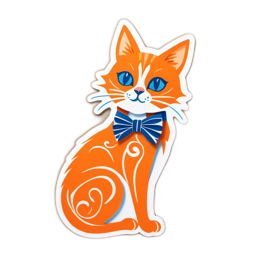 detailed illustration orange cat SVG PNG design
