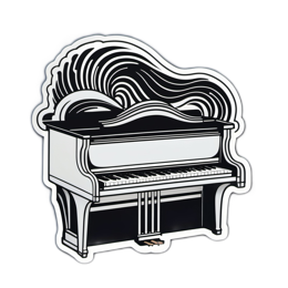 piano SVG PNG design with clean design elements