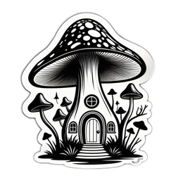 mushroom house nature SVG PNG design