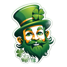 sticker st patrick SVG PNG design with clean design elements