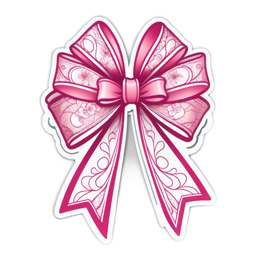 ribbon lace floral SVG PNG design with pink floral elements