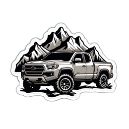 vehicle mountains SVG PNG design with clean design elements