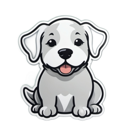 cartoon dog SVG PNG design with clean design elements