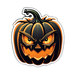 pumpkin angry SVG PNG design with clean design elements