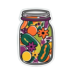 jar vegetables florals SVG PNG design