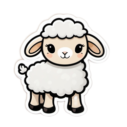 cute sheep SVG PNG design with clean design elements