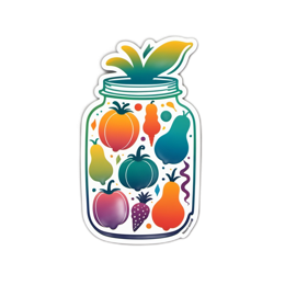colorful fruit sticker SVG PNG design