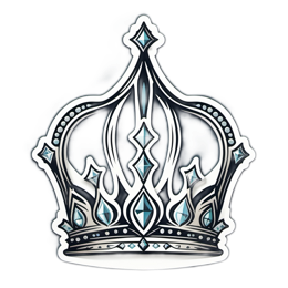crown illustration SVG PNG design with clean design elements