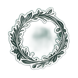 nature wreath SVG PNG design with clean design elements, white and green floral elements