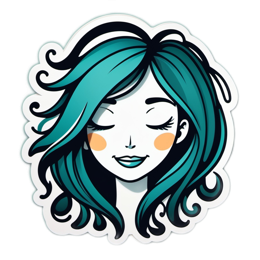 artistic expression hair SVG PNG design