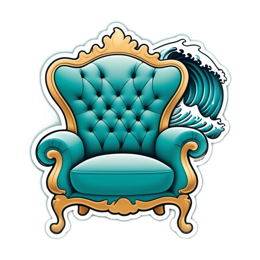 chair wave sticker SVG PNG design