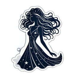 illustration starry dress SVG PNG design