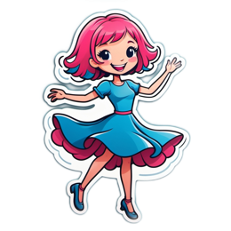 animated character girl SVG PNG design