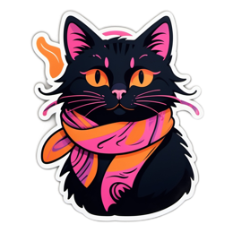 unicorn black cat SVG PNG design with clean design elements