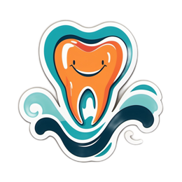 sticker tooth SVG PNG design