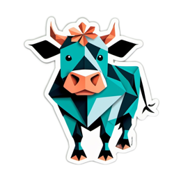 animal artistic cow SVG PNG design with clean design elements