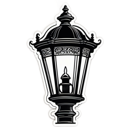 lantern blackwhite SVG PNG design with clean design elements