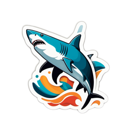 shark vibrant SVG PNG design with clean design elements