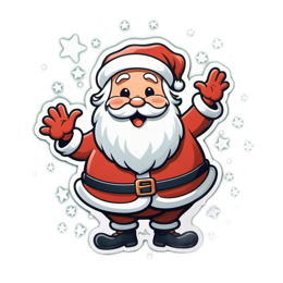 festive santa SVG PNG design with clean design elements