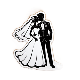 wedding silhouette SVG PNG design