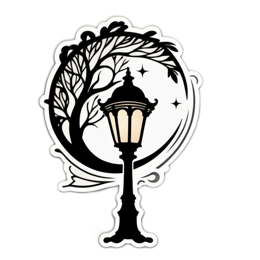 lamp tree SVG PNG design with clean design elements
