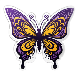 butterfly stickers SVG PNG design with clean design elements
