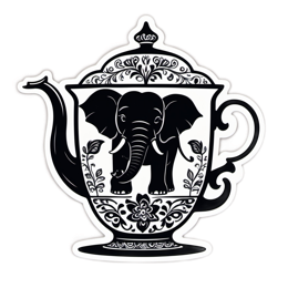 elephant teapot SVG PNG design with clean design elements