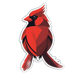 bird cardinal illustration SVG PNG design with clean design elements
