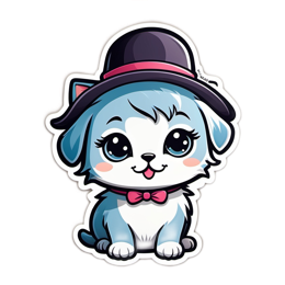 sticker cute dog SVG PNG design