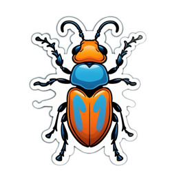 insect colorful beetle SVG PNG design with clean design elements