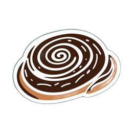cinnamon roll dessert SVG PNG design with clean design elements