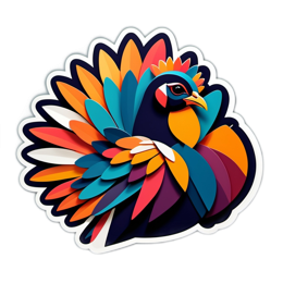 fantasy peacock SVG PNG design with clean design elements