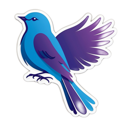 bird colorful SVG PNG design with clean design elements