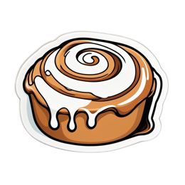 cinnamon roll sticker SVG PNG design with clean design elements