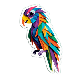 parrot colorful geometric SVG PNG design with clean design elements