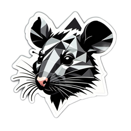 artistic rat SVG PNG design with clean design elements