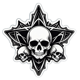 skull pattern SVG PNG design with clean design elements