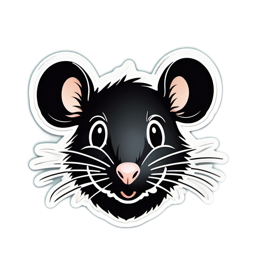 unicorn mouse face SVG PNG design with clean design elements