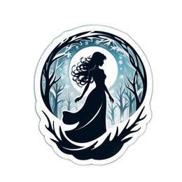 woman winterforest SVG PNG design