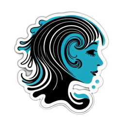 decoration artistic profile SVG PNG design with clean design elements