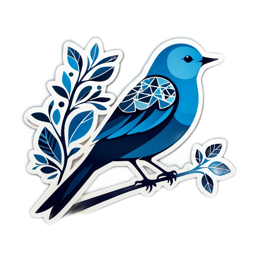 bird illustration SVG PNG design with clean design elements