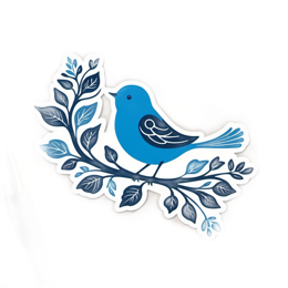 bluebird sticker SVG PNG design with clean design elements