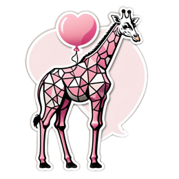 giraffe balloon SVG PNG design