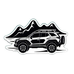 adventure vehicle mountains SVG PNG design with clean design elements