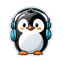 sticker penguin SVG PNG design