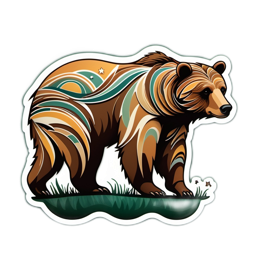 artful bear SVG PNG design