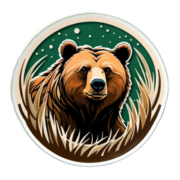 bear wildlife SVG PNG design with clean design elements