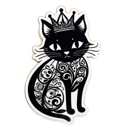 blackcat royalty SVG PNG design with clean design elements